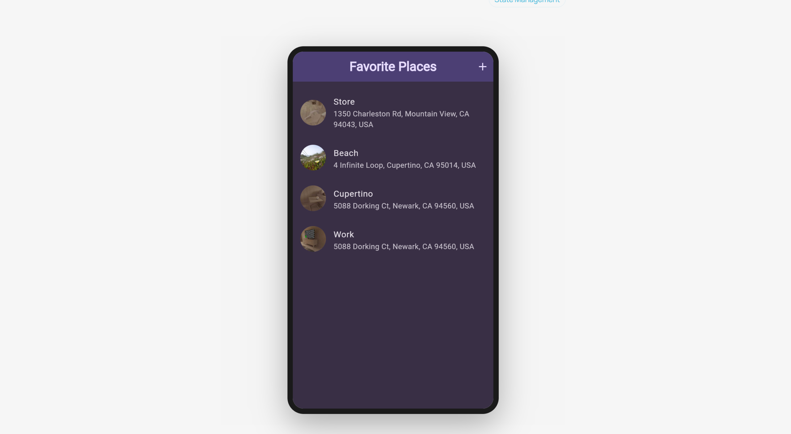 Flutter Favorite Places App